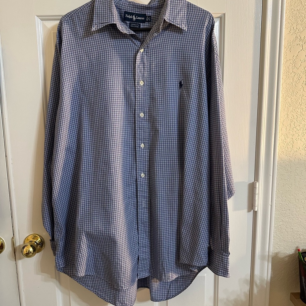 Ralph Lauren Blue Casual Button Down Shirt